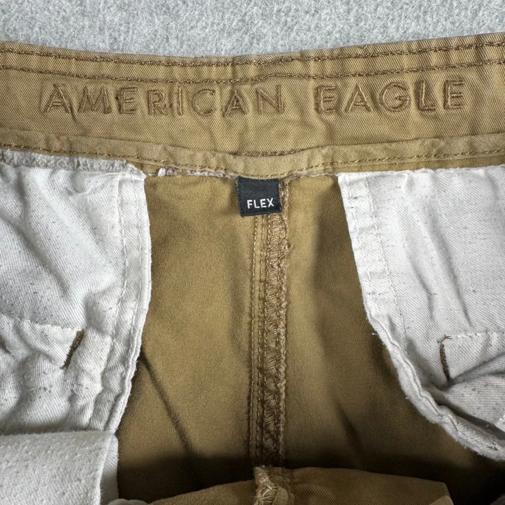American Eagle Cargo Pants Mens 34x30 Olive Green Flex Straight Utility Gorpcore